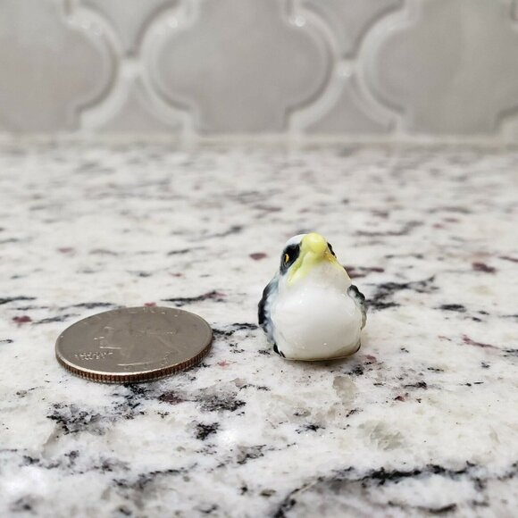 Vintage Bone China Eagle Osprey Eaglet Angry Grumpy Baby Miniature Figurine - Picture 2 of 5